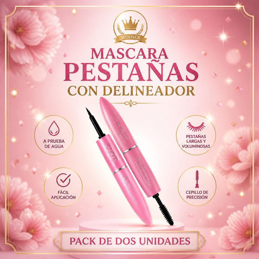 MASCARA PESTAÑAS CON DELINEADOR 2X1