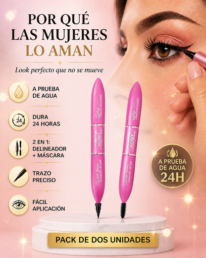 MASCARA PESTAÑAS CON DELINEADOR 2X1