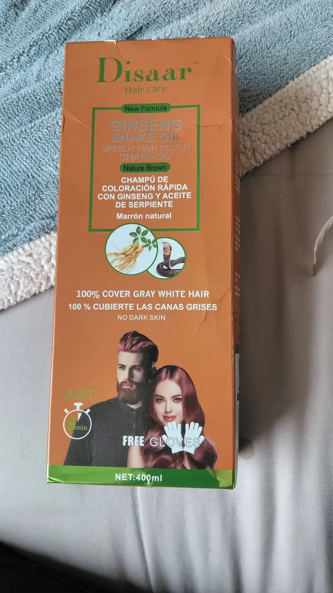 Fotografía enviada por cliente: presentación de 400 ml de shampoo Dissar